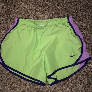 Purple and Green Nike Shorts